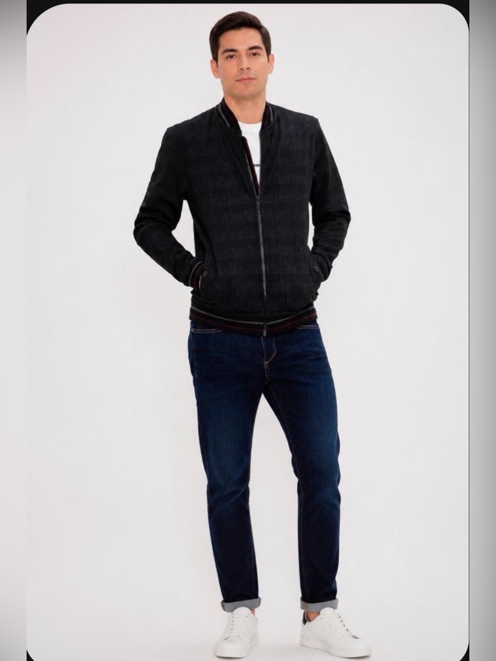 Ted Baker London Black Bomber Jacket
